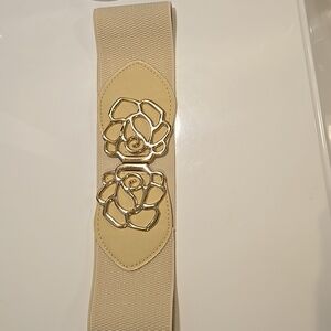 Floral buckle stretchy helt